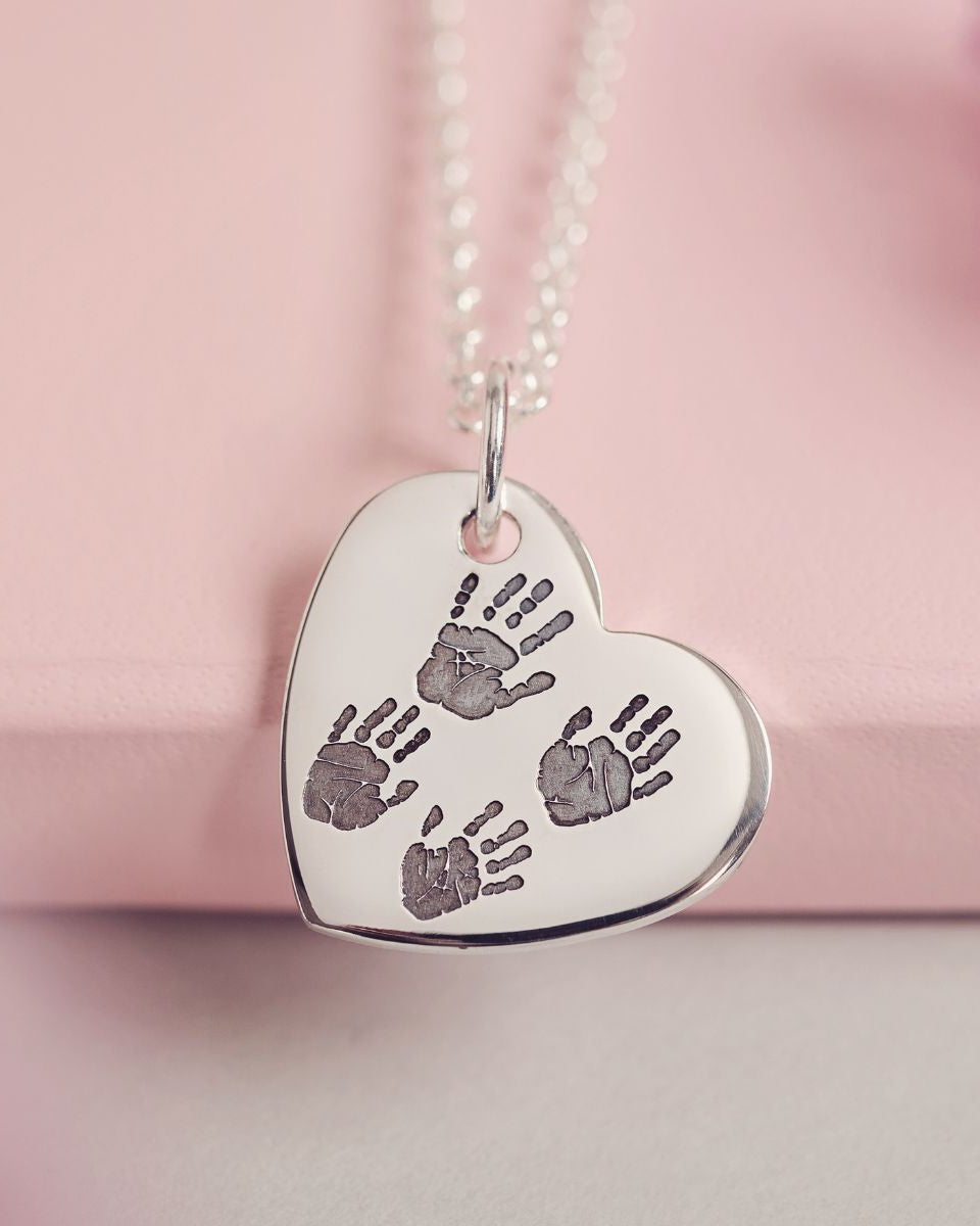 Handprint Heart Necklace