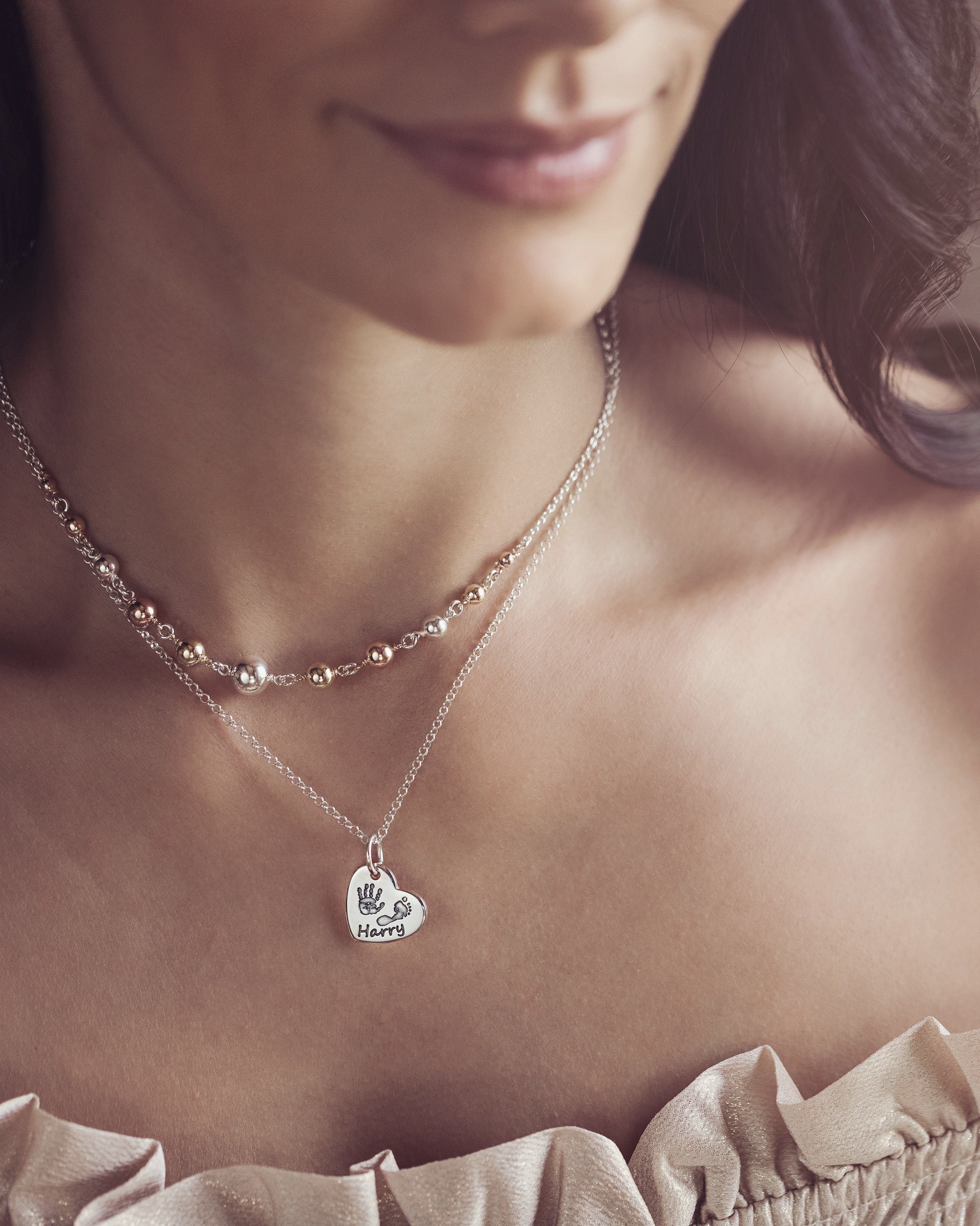handprint footprint necklace