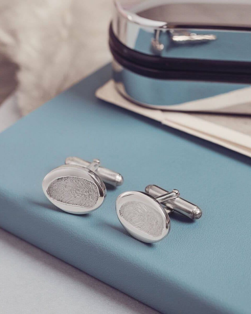 Memorial Fingerprint Cufflinks cufflinks Handonheartjewellery