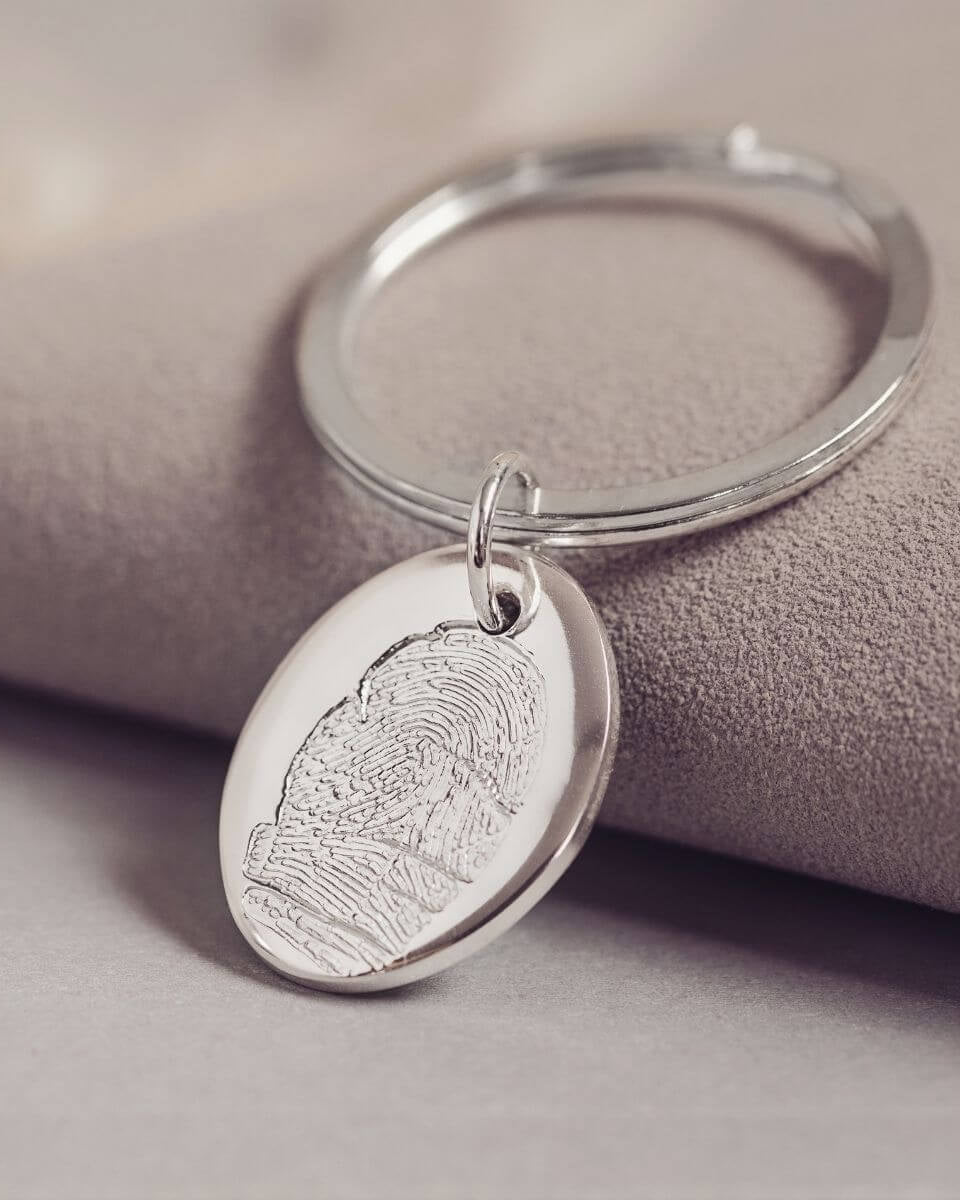 Memorial Fingerprint Keyring Keyrings Handonheartjewellery