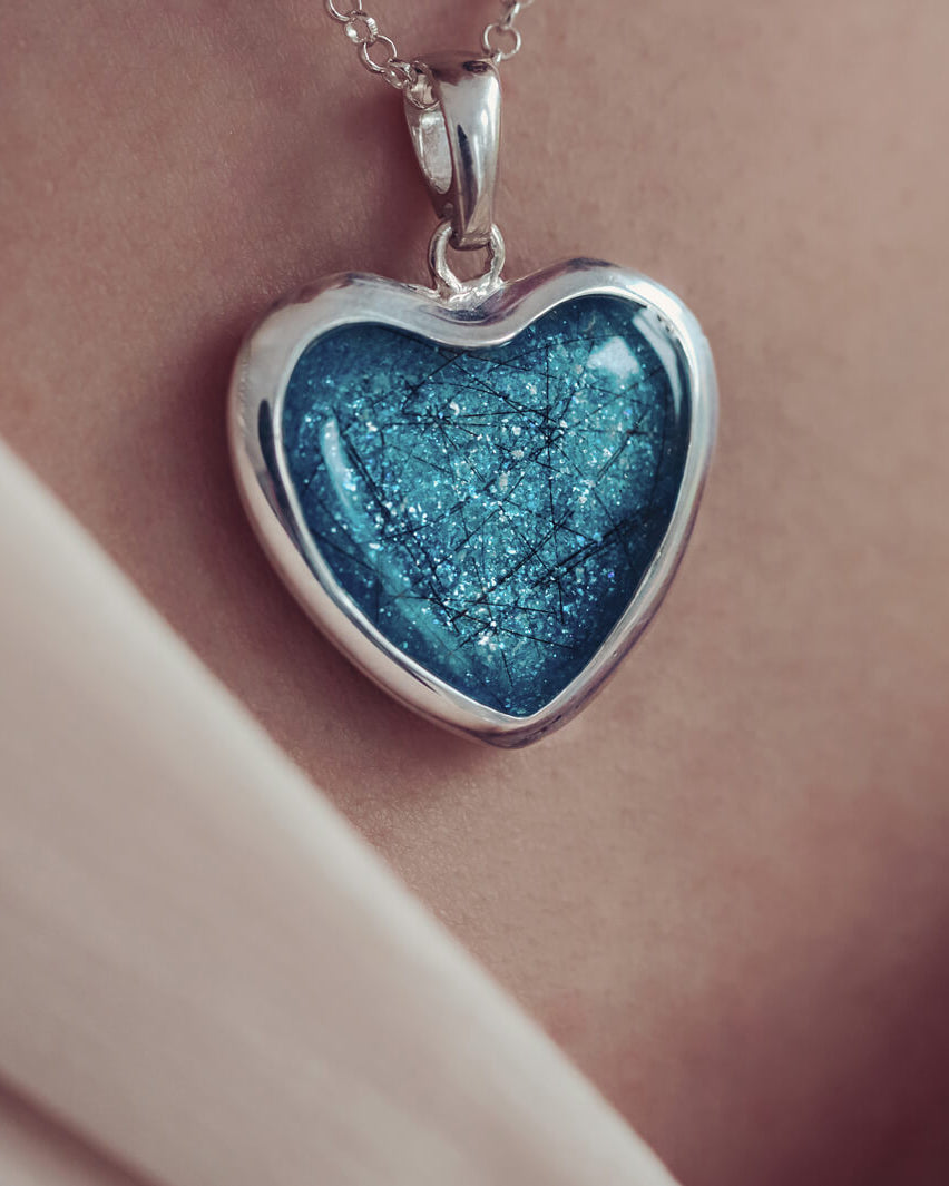 Memorial Hair Large Heart Necklace