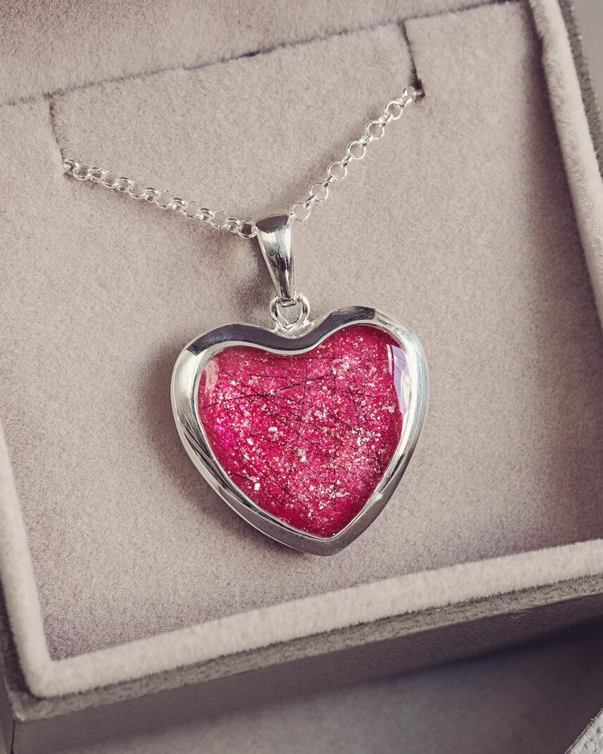Memorial Hair Large Heart Necklace