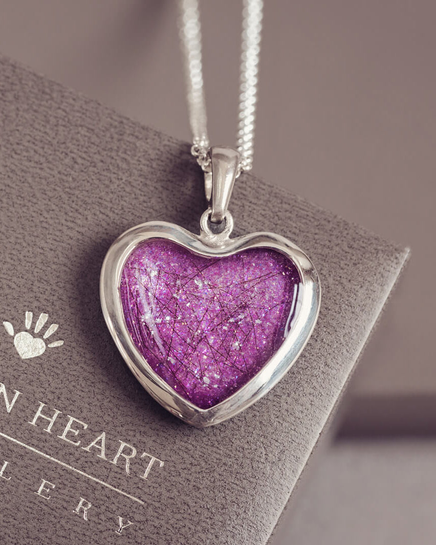 Memorial Hair Large Heart Necklace