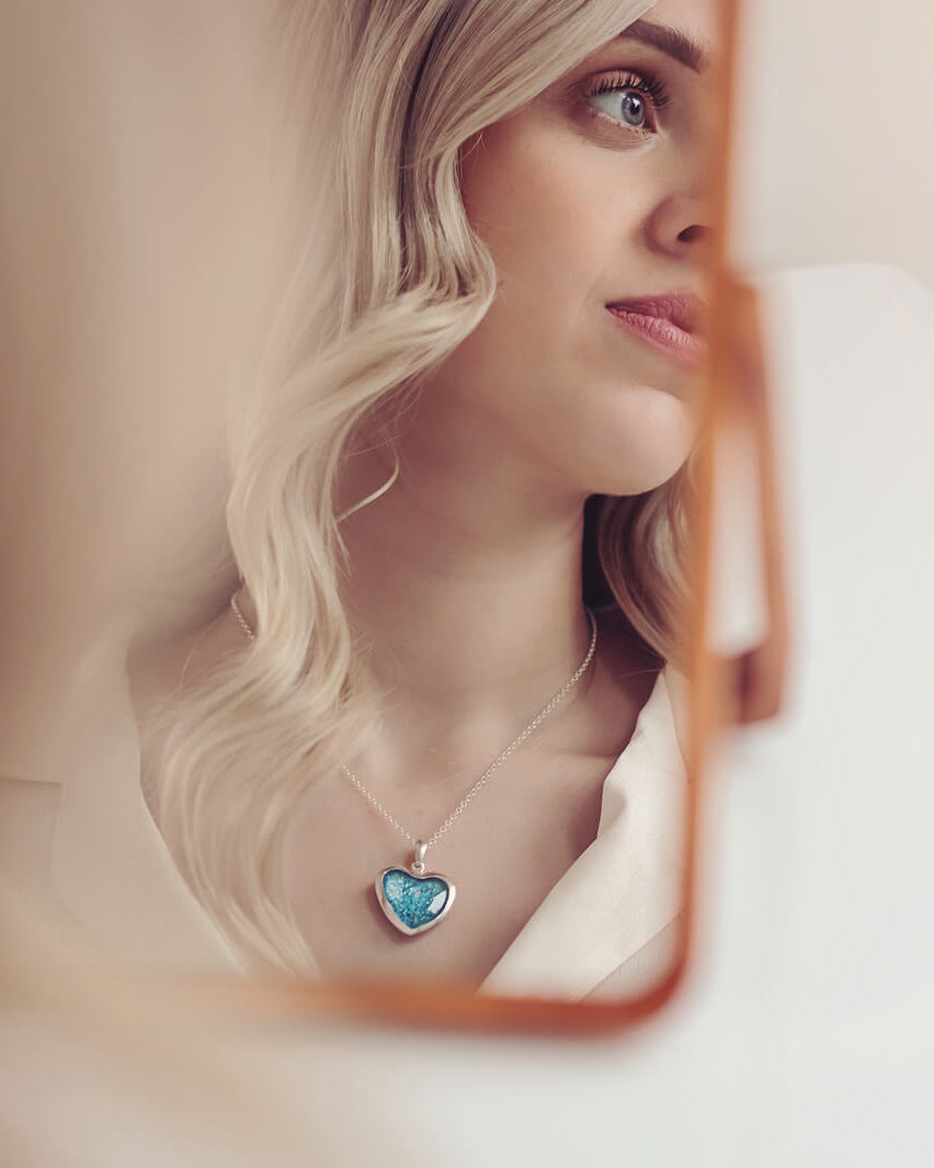 Memorial Hair Large Heart Necklace