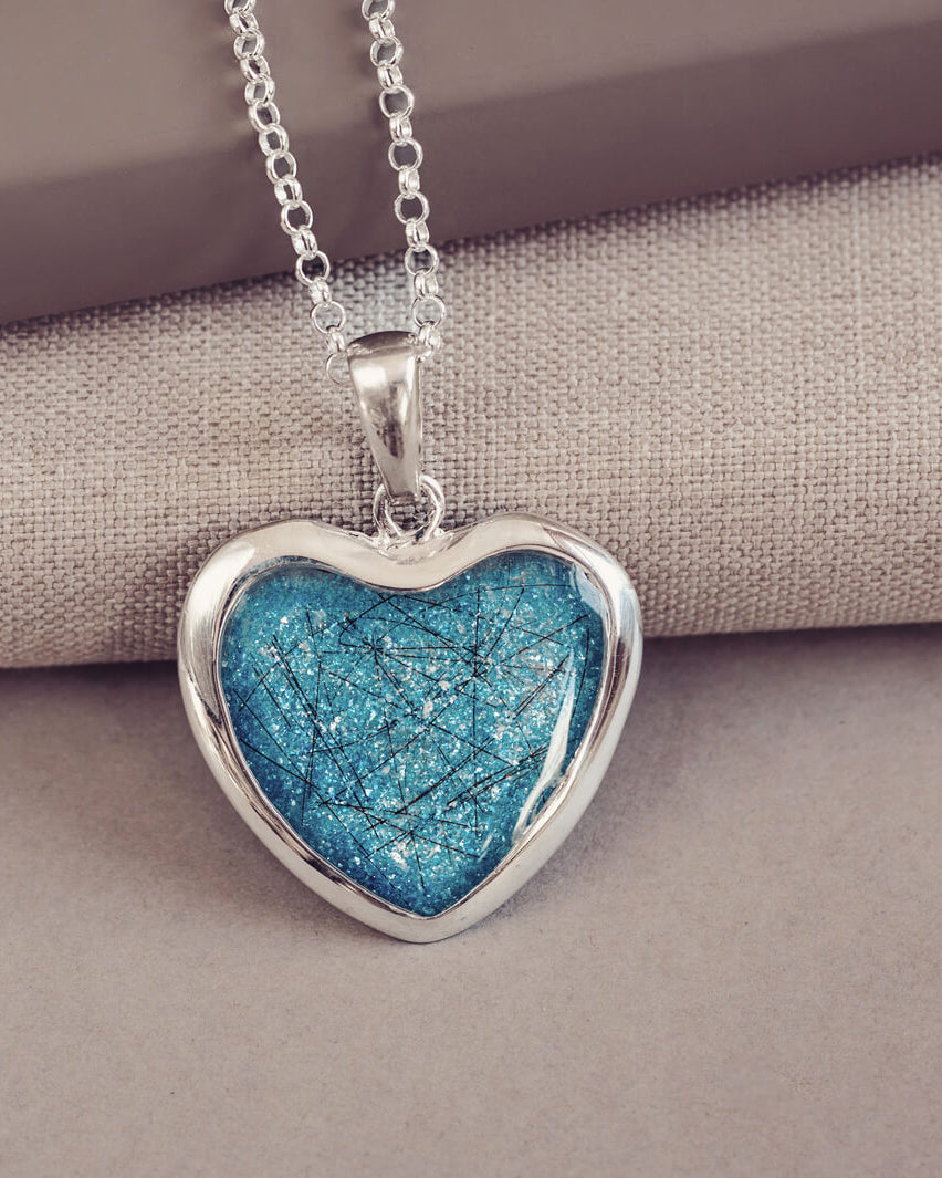 Memorial Hair Large Heart Necklace