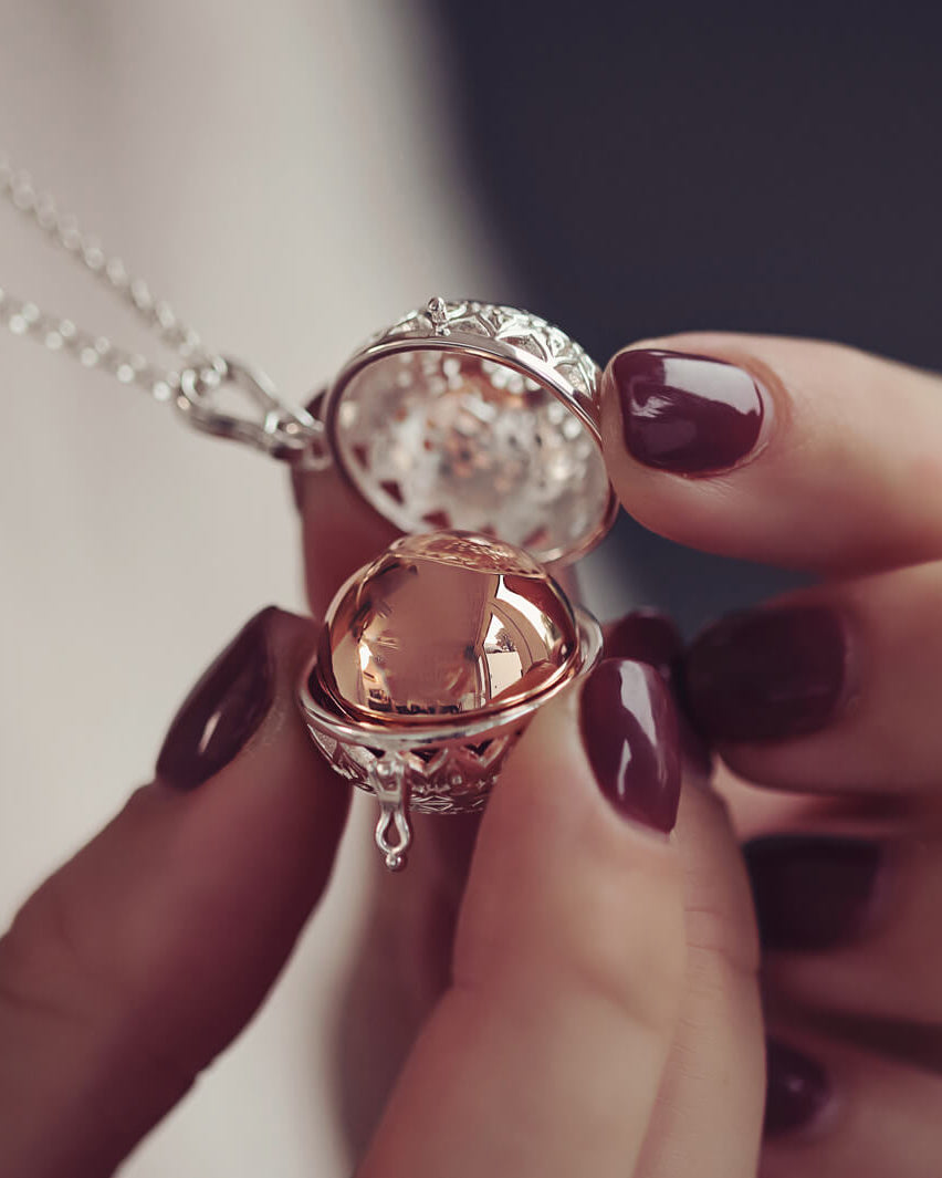 Patterned Ashes Urn Locket Necklace