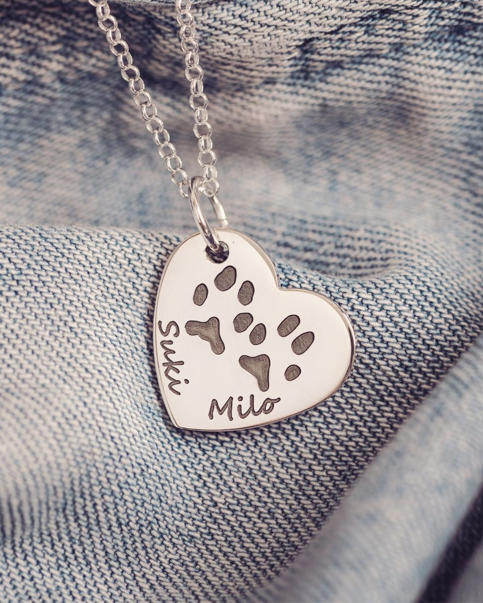 Pawprint Heart Necklace