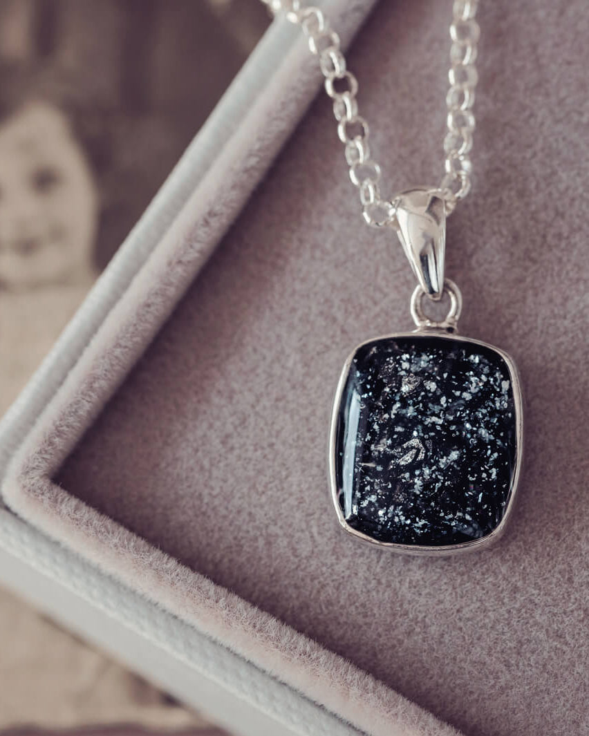 Unisex Cremation Ashes Tag Necklace