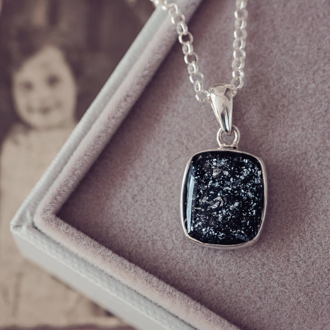 Unisex Cremation Ashes Tag Necklace