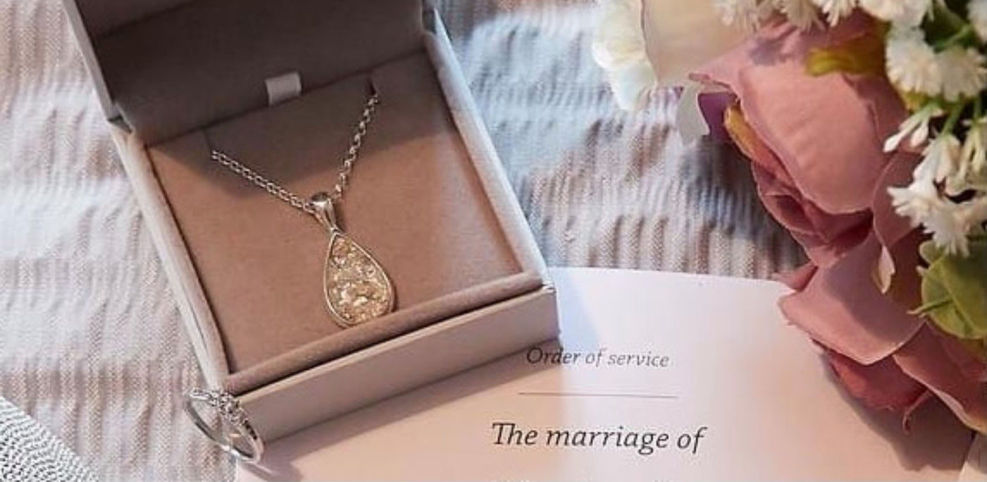 memorial cremation wedding necklace