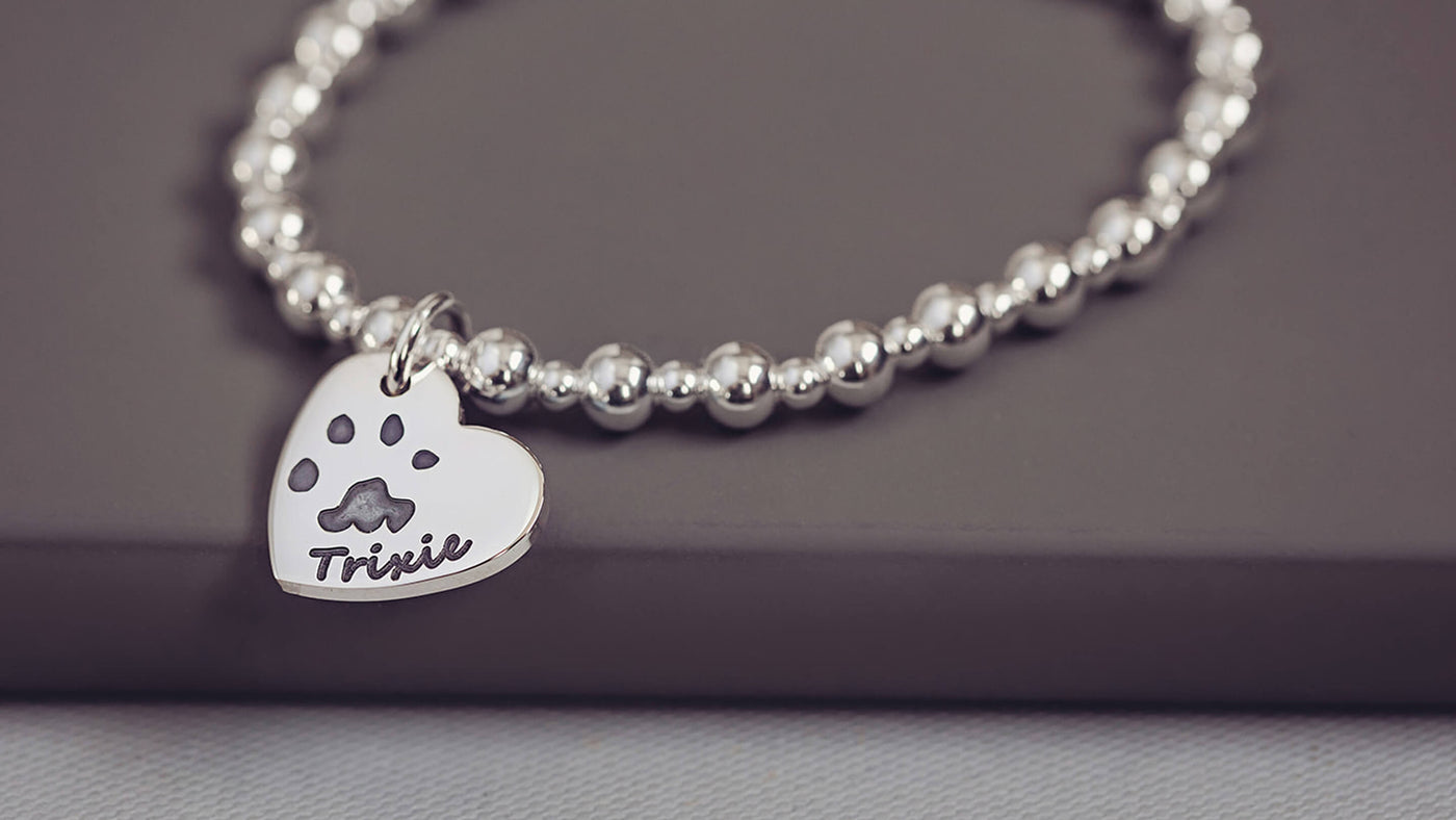 bracelet with dogs paw print