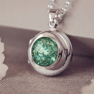 Memorial Ashes Round Locket Necklace