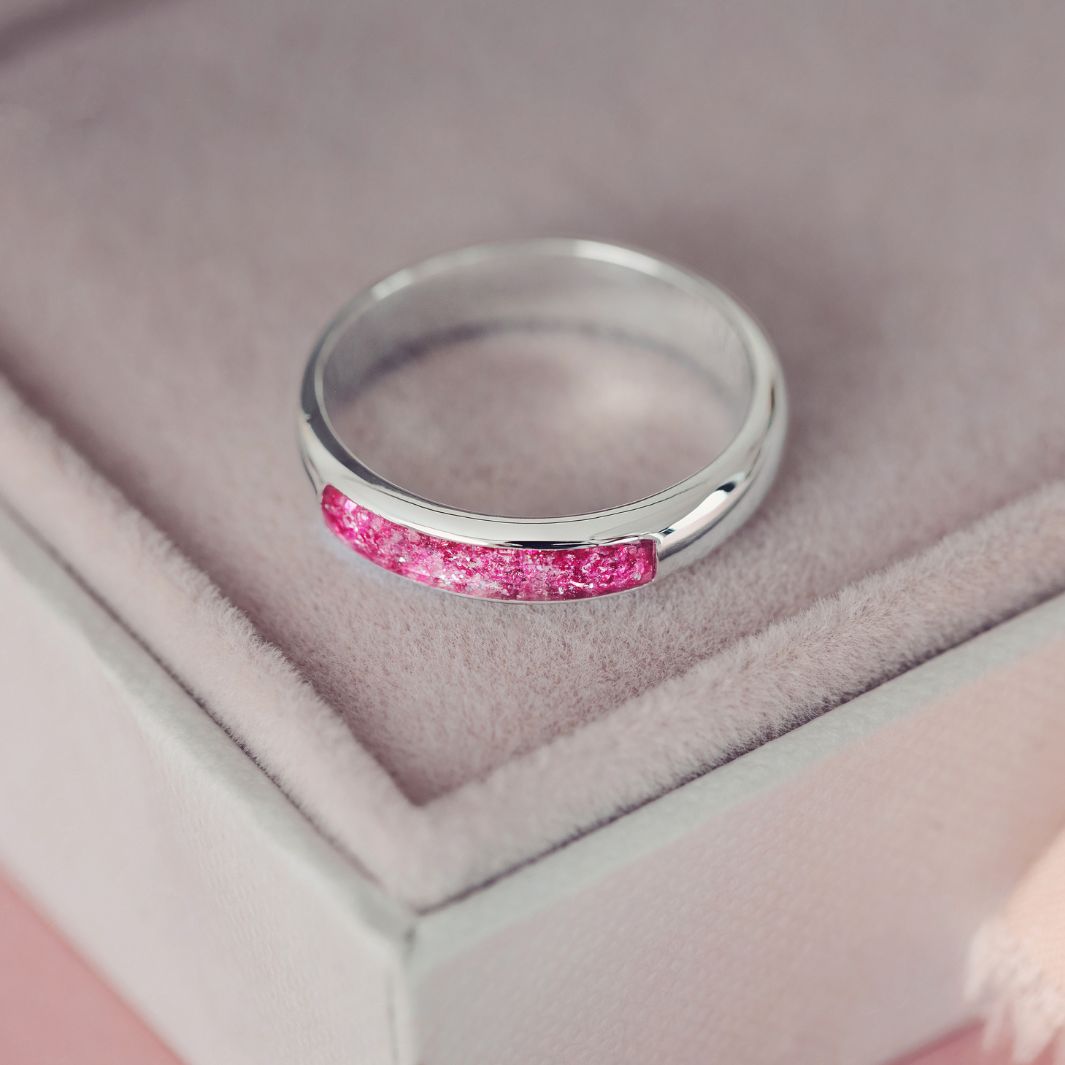 Ash Rings Band Womens Cremation Ashes Ring Band