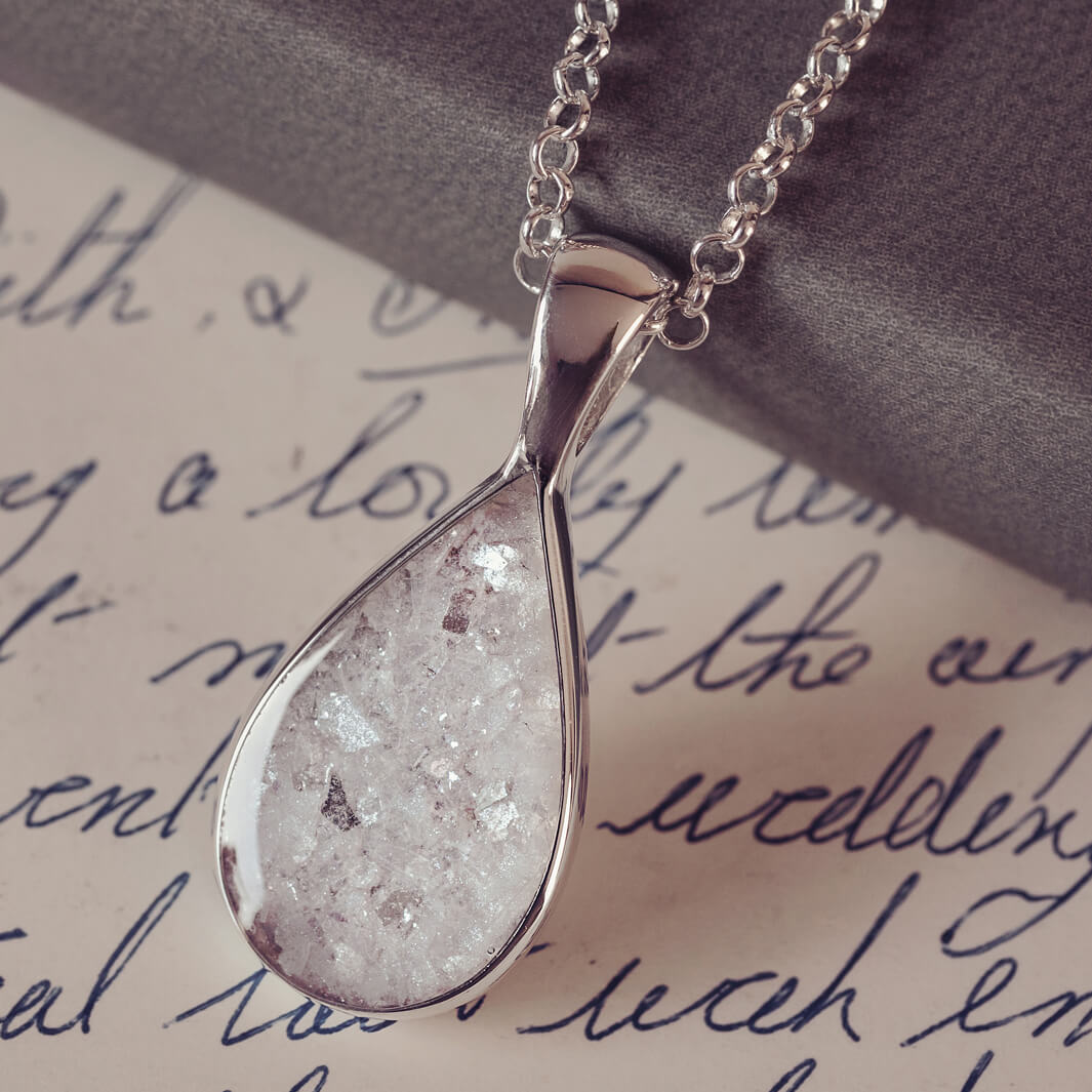 Personalized Engraving Teardrop Pendant Necklace Ash Urn Cremation Memorial  Gift | eBay