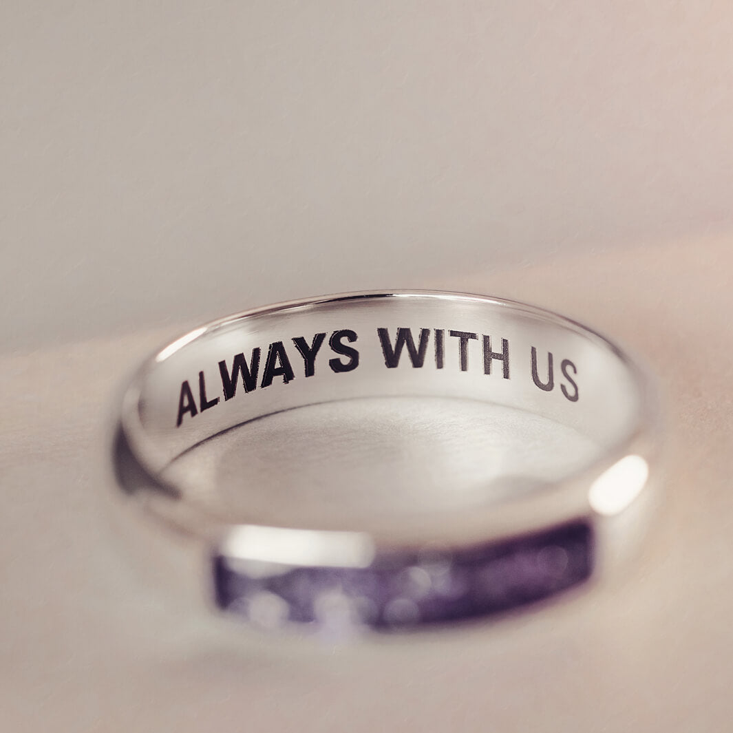 Ash Rings Band Mens Cremation Ashes Ring Band