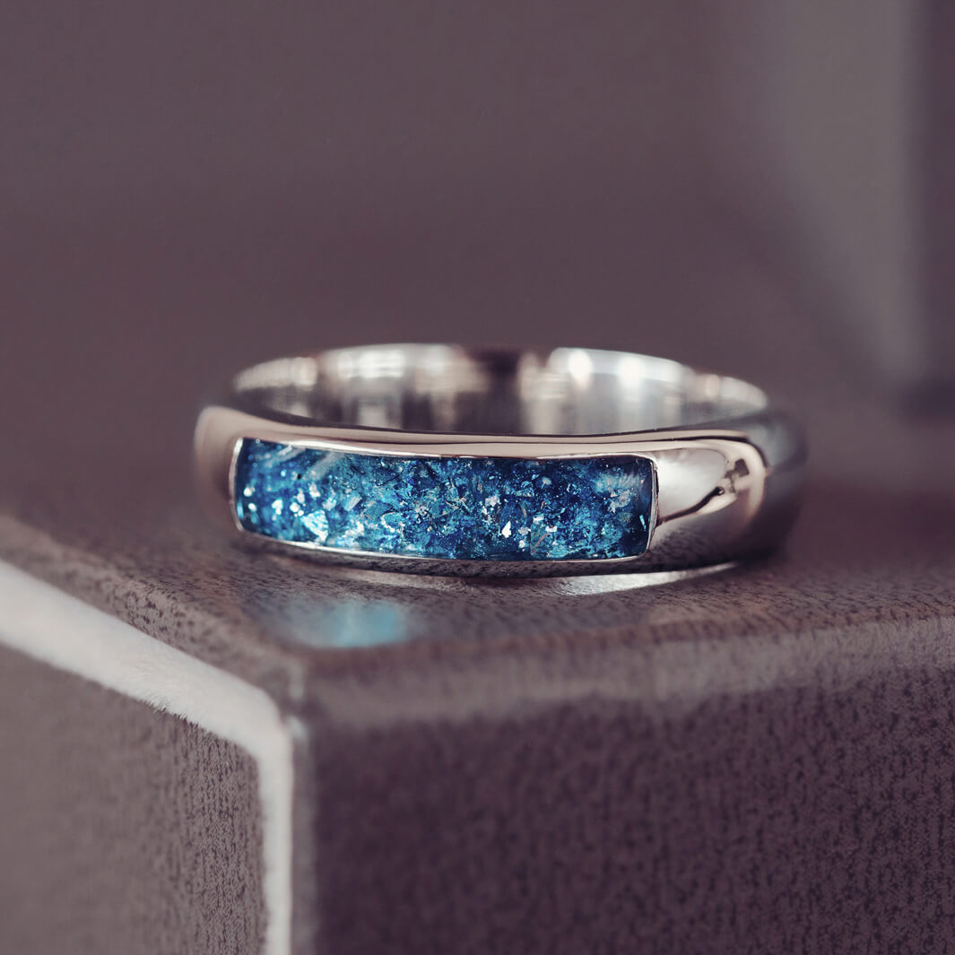 Ash Rings Band Mens Cremation Ashes Ring Band