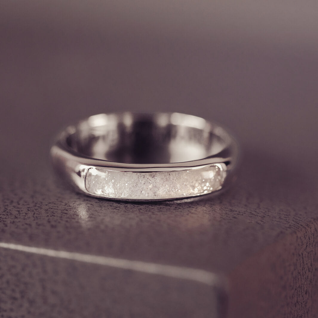 Ash Rings Band Mens Cremation Ashes Ring Band