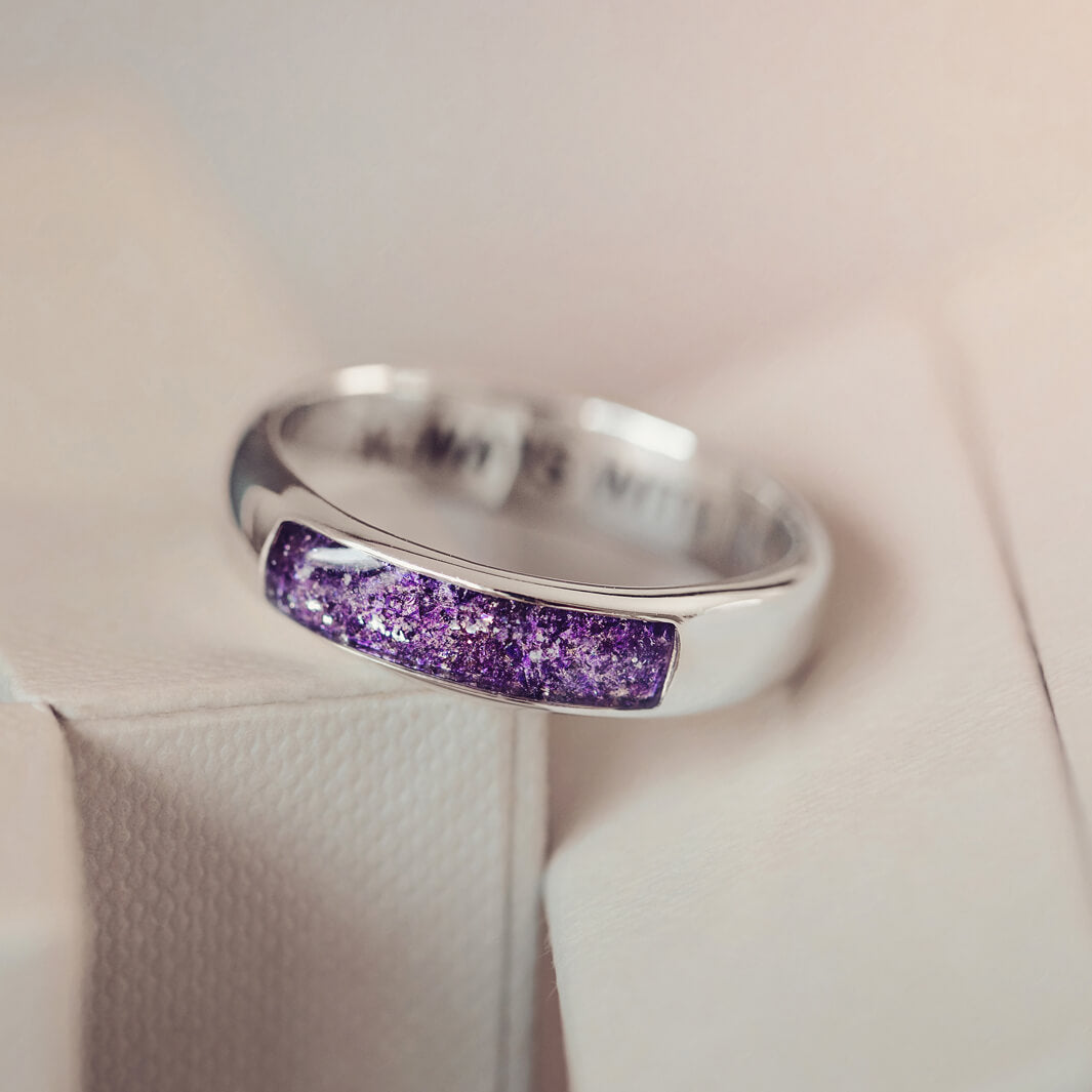 Ash Rings Band Mens Cremation Ashes Ring Band