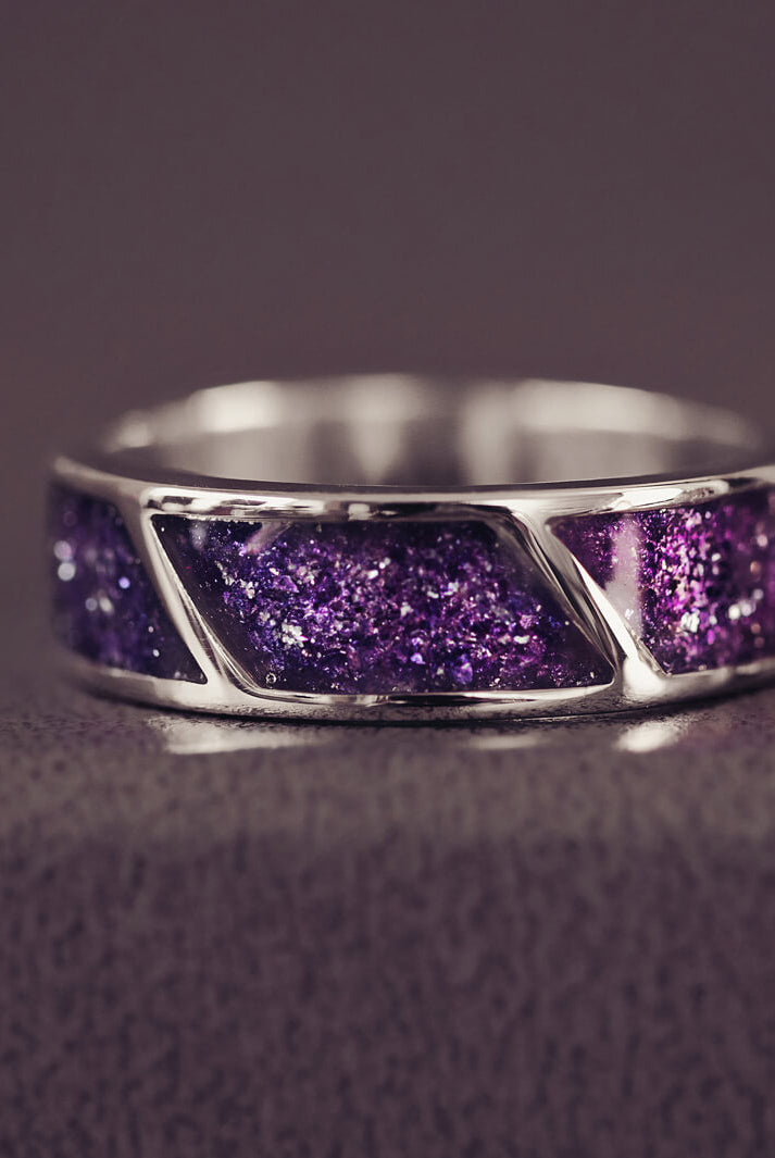 Men's Cremation Ashes Rings โ Hand on Heart Jewellery