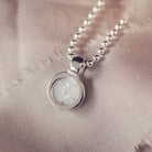 Mens Ashes Round Pendant Necklace