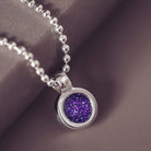 Mens Ashes Round Pendant Necklace
