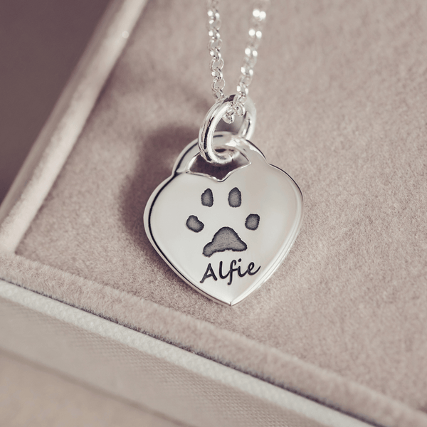 Paw Print Necklace | Pet Lover Gift | Love is a Four Legged Word – Ella Joli