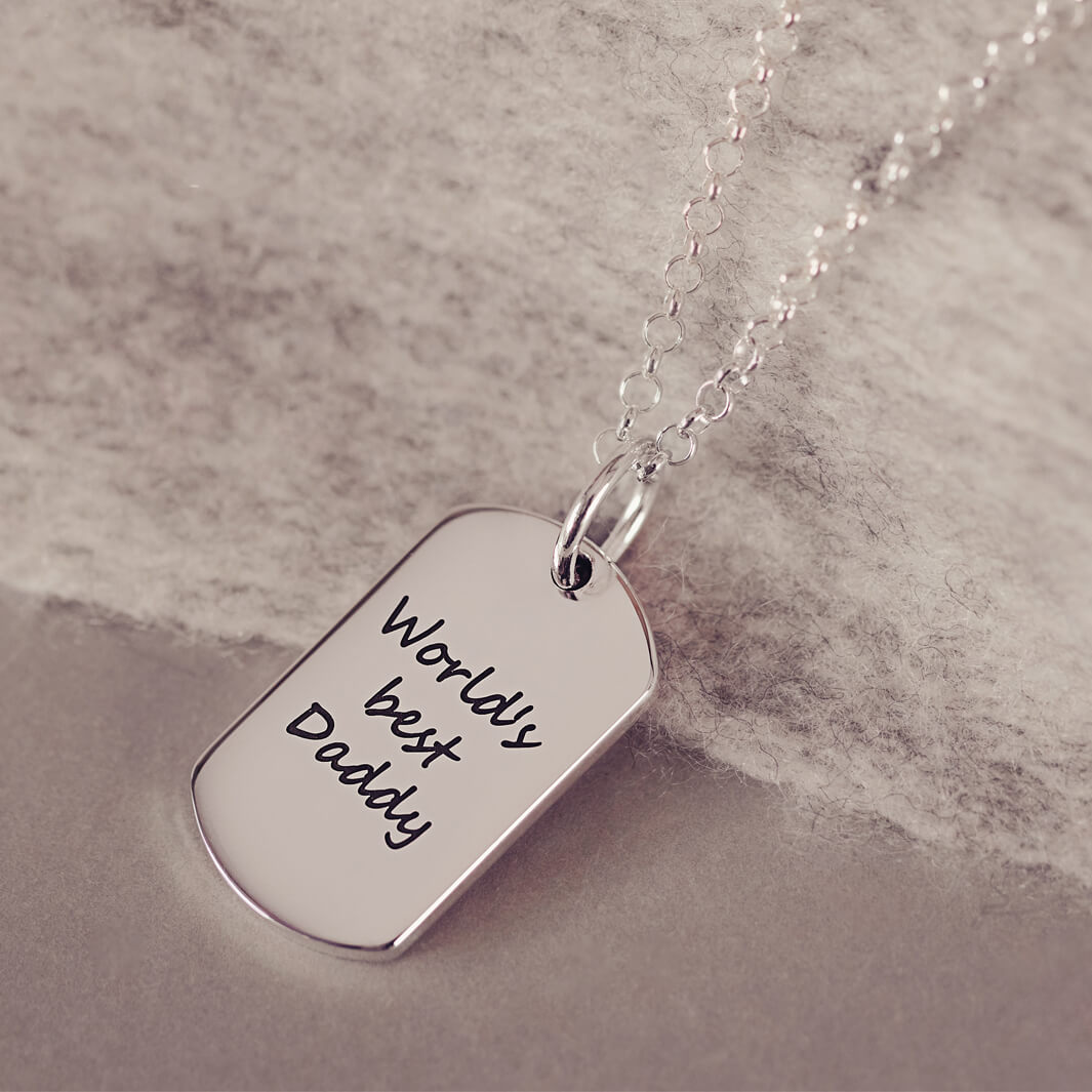 Personalised dog tag necklace top