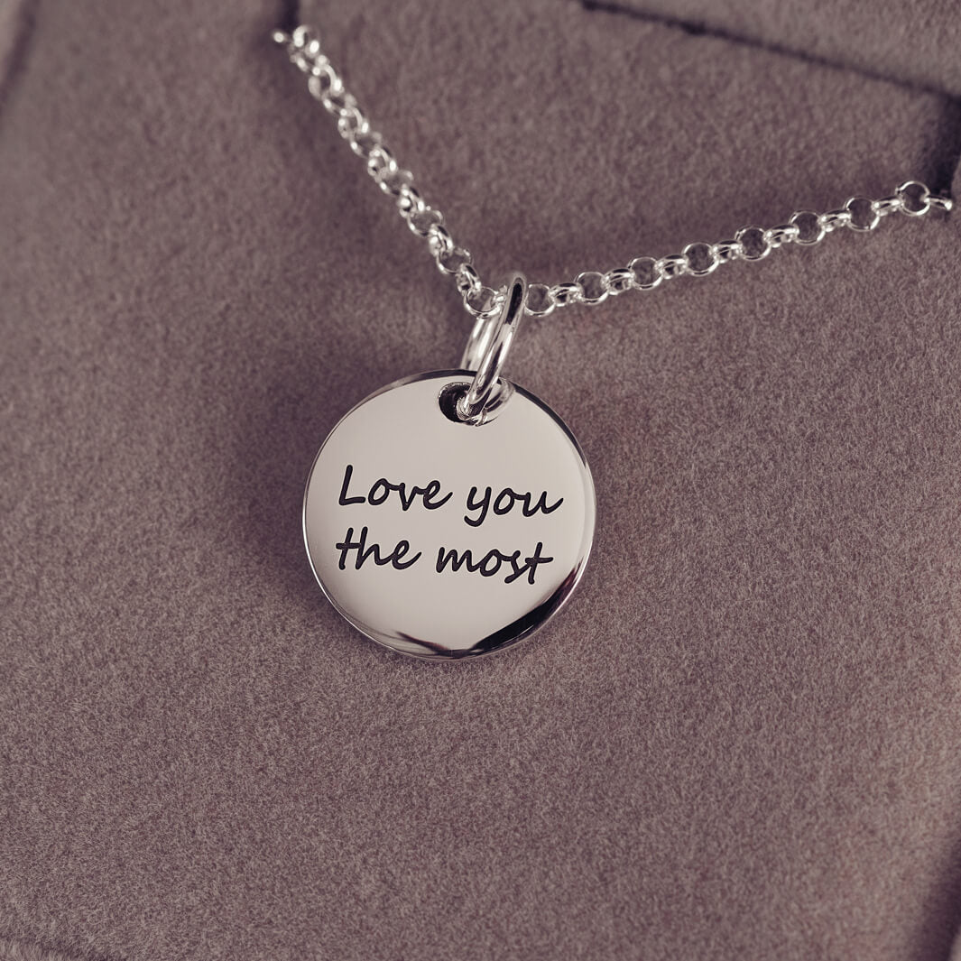 Handprint Or Footprint Round Charm Necklace One Charm