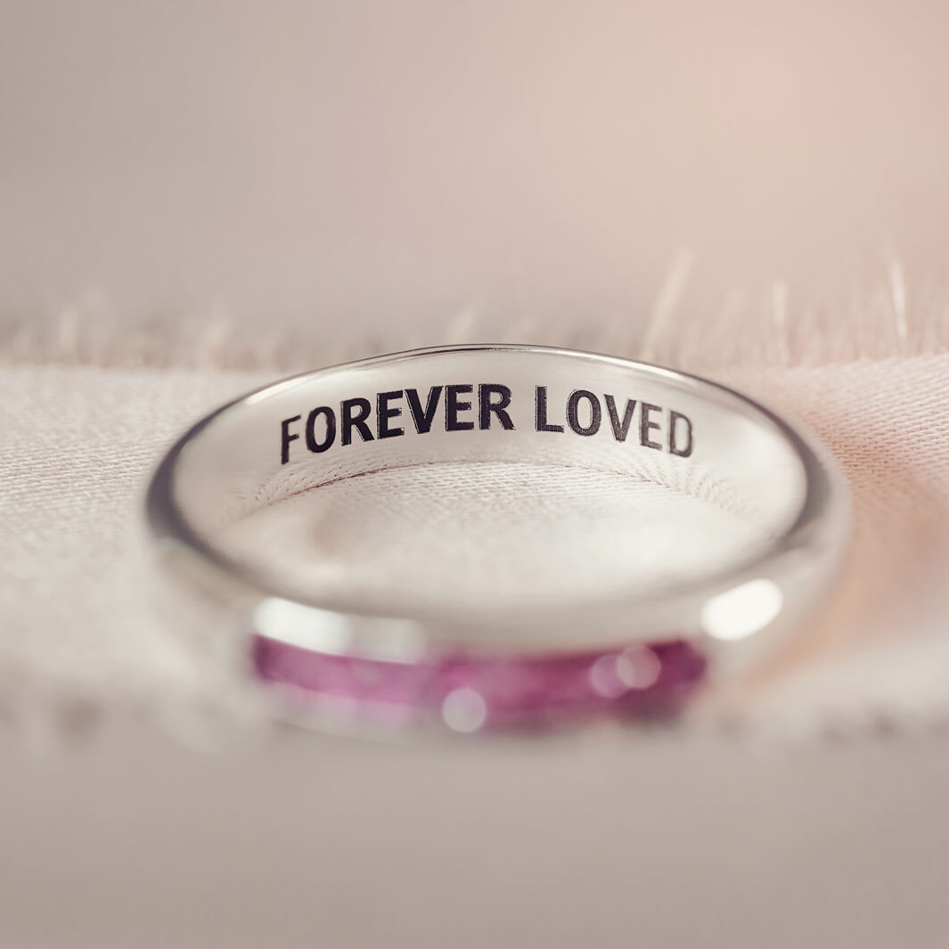 Ash Rings Band Womens Cremation Ashes Ring Band