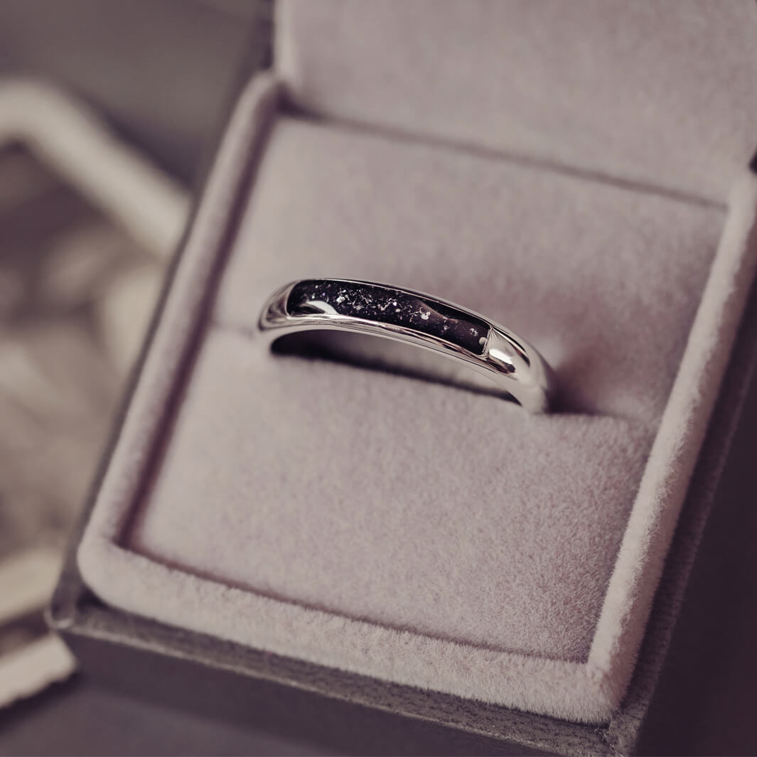 Ash Rings Band Womens Cremation Ashes Ring Band