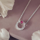 Horse Shoe Necklace Made With Horse's Hair