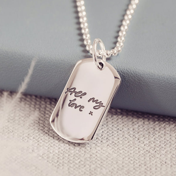Handwriting printed deals on jewellery
