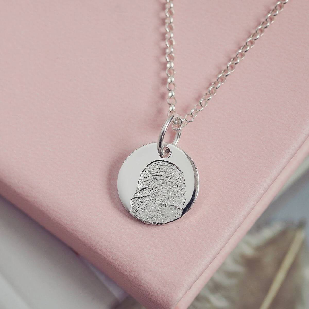Personalised Etched Photo Disc Necklace | Picture Necklace | Bloom Boutique