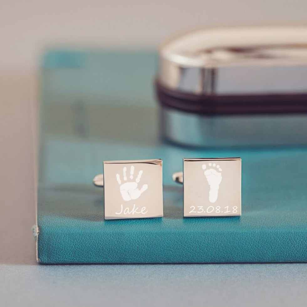 Handprint Or Footprint Cufflinks – Hand on Heart Jewellery